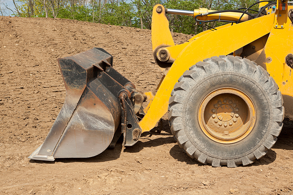 gelber Bagger