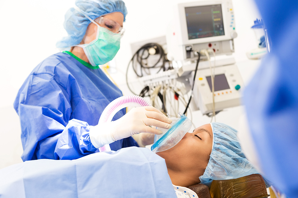 Anesthesia during an operation