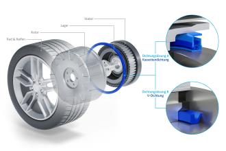 Freudenberg Sealing Technologies fördert mit patentiertem Dichtungs-Design die Entwicklung von In-Wheel Motoren